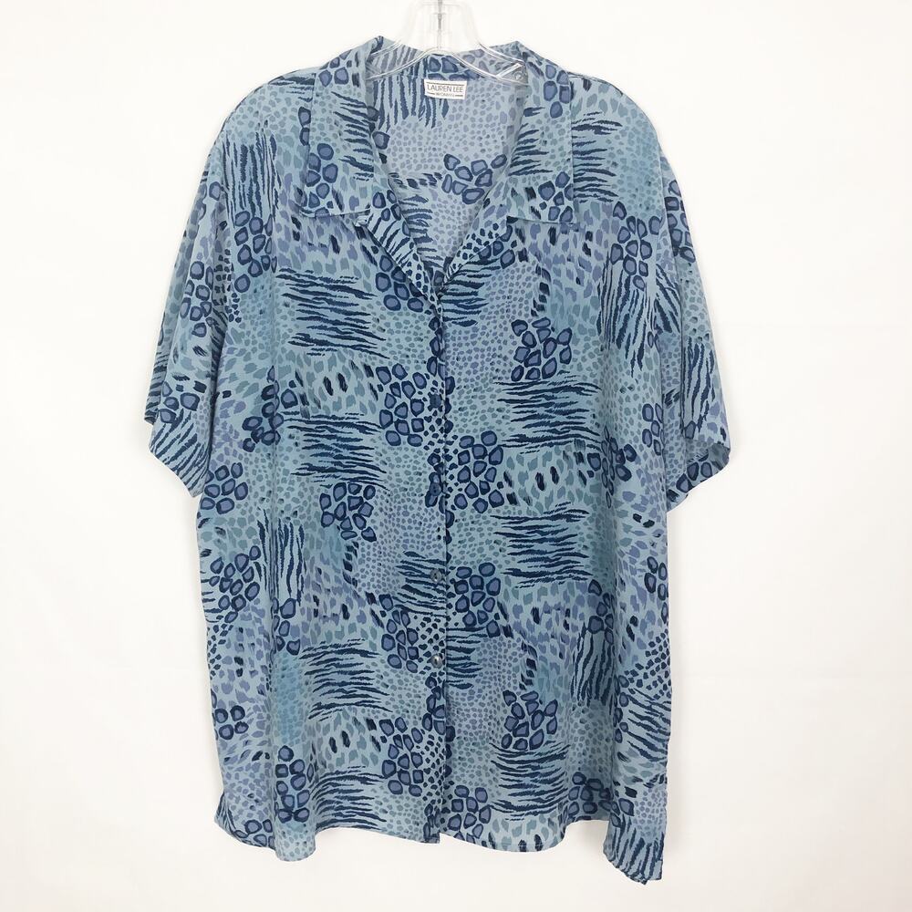 Lauren Lee Woman Button Down Top 3X Relaxed Comfort Capsule Lightweight Casual